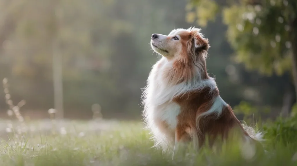 A Dog's Prayer a-photo-of-a-serene-dog-sitting-peacefully-gazing