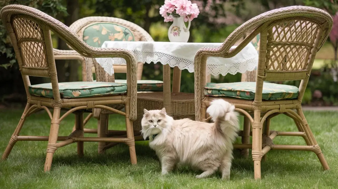 How to Keep Cats Off Outdoor Furniture a-photo-of-a-cat-standing-near-an-outdoor-furniture