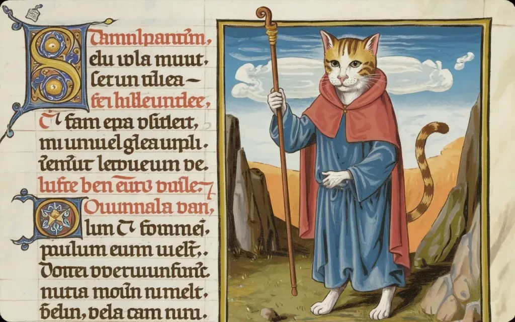 are cats evil in the bible a-medieval-style-illustrated-bible-page