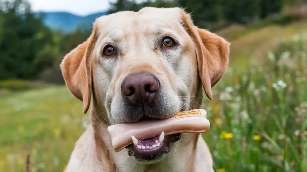 are collagen chews safe for dogs a-close-up-shot-of-a-happy-labrador-retriever-dog