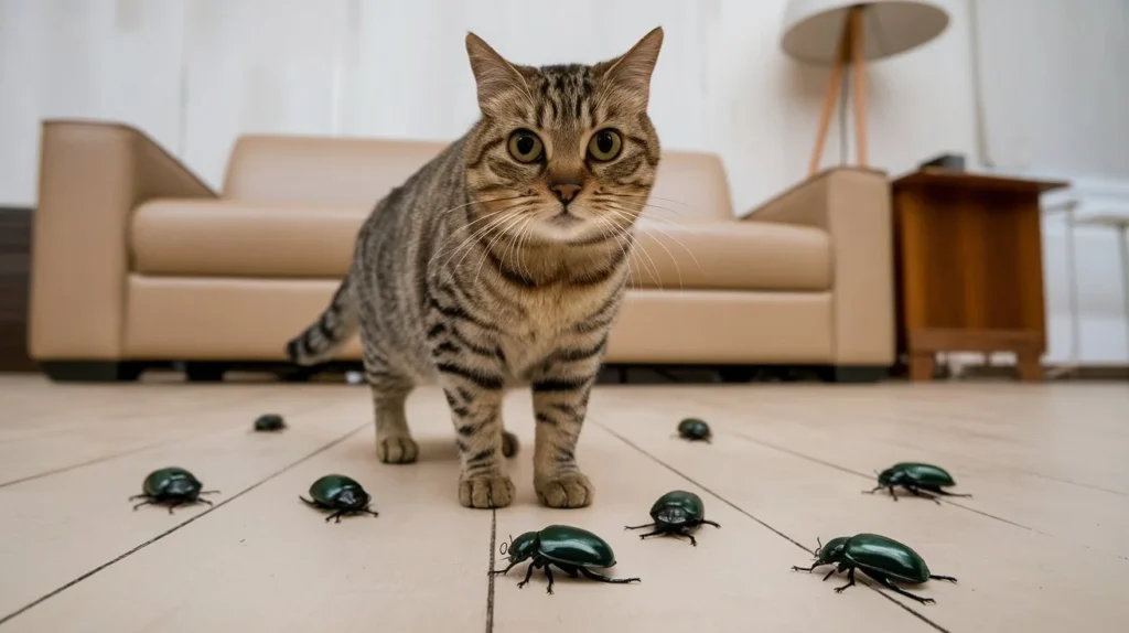 are palo verde beetles harmful to cats a-photo-of-a-standing-cat-with-its-eyes-wide-open