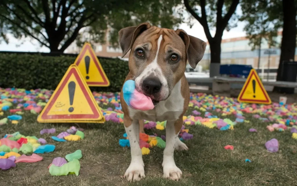 can dogs have gum a-photo-of-a-curious-dog-with-a-concerned-look-on