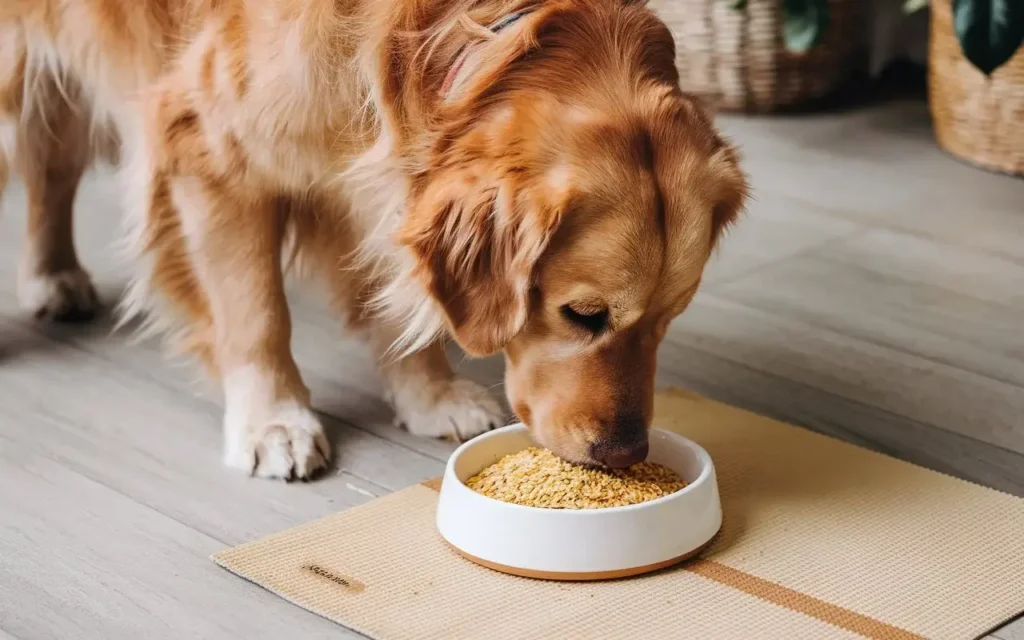 can dogs have nutritional yeast a-photo-of-a-golden-retriever-with-a-lush-golden