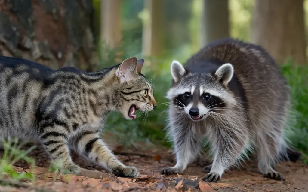 do cats eat raccoons