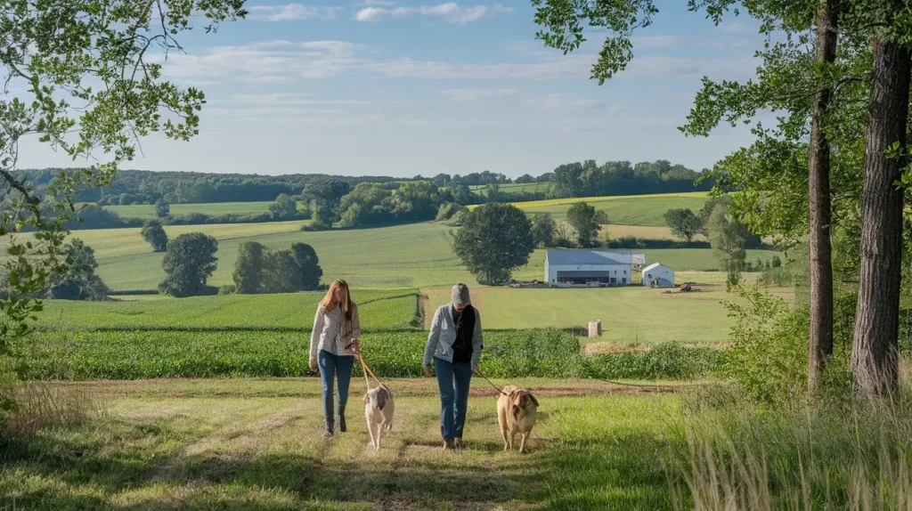 how does walking peoples dogs relate to agriculture