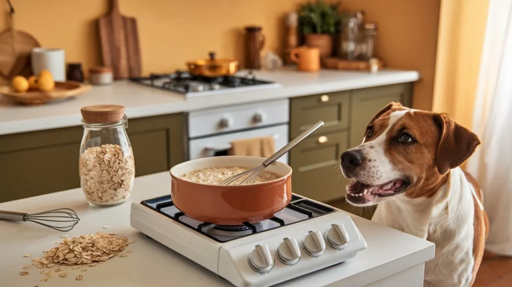 how to cook oatmeal for dogs a-photo-of-a-cozy-kitchen-with-warm-colors