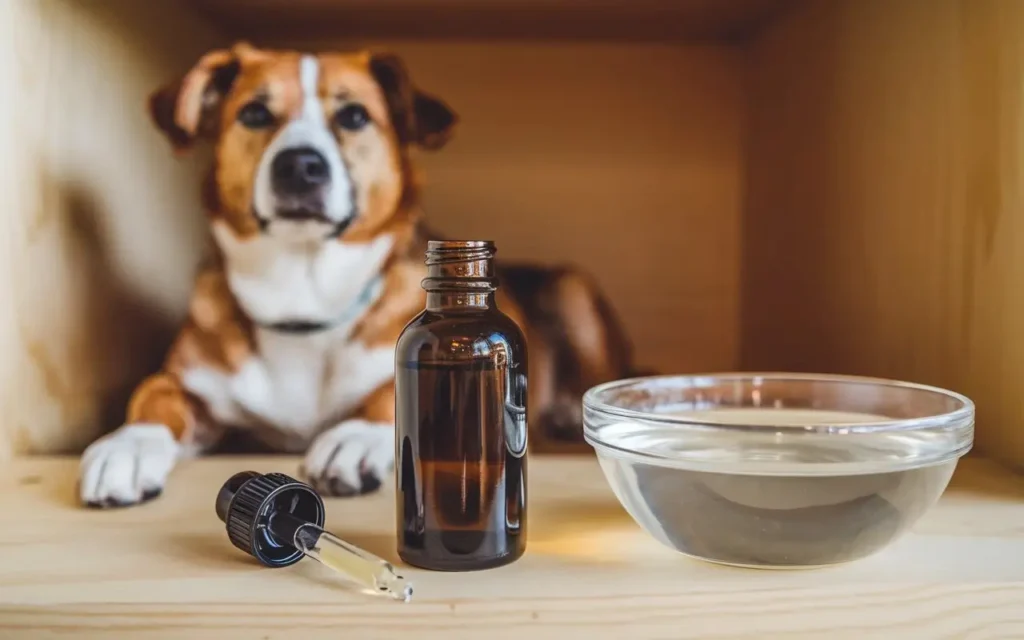 how to dilute tea tree oil for dogs a-photo-of-a-bottle-of-tea-tree-oil-next-to-a-smal