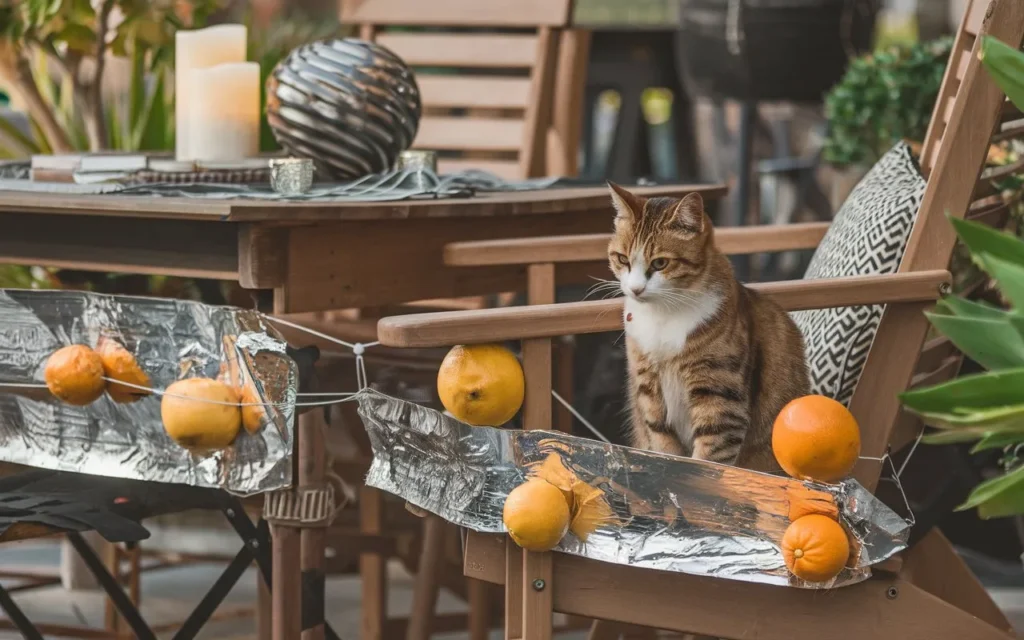 how to keep cats off outdoor furniture cat-sitting-near-outdoor-furniture