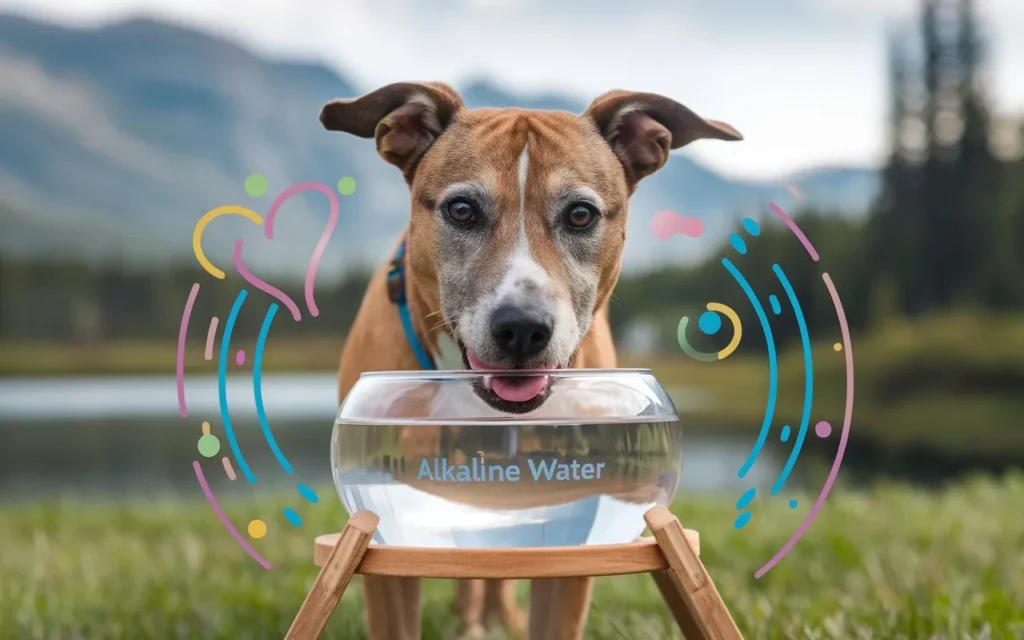 is alkaline water good for dogs a-photo-of-a-happy-dog-drinking-water-from-a-clear