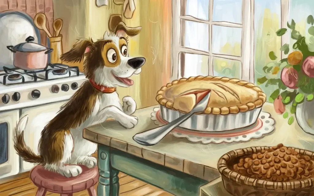 is it healthy for dogs to eat pot pie a-whimsical-illustration-of-a-playful-dog-looking