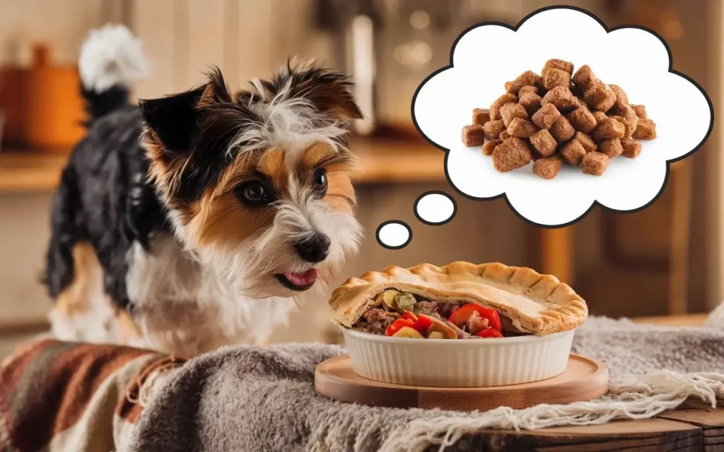 is it healthy for dogs to eat pot pie a-whimsical-scene-of-a-playful-dog-with-a-cute-fac