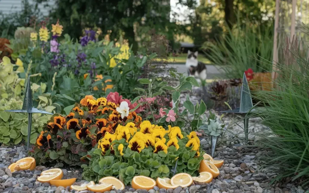 what keeps cats away from flower beds