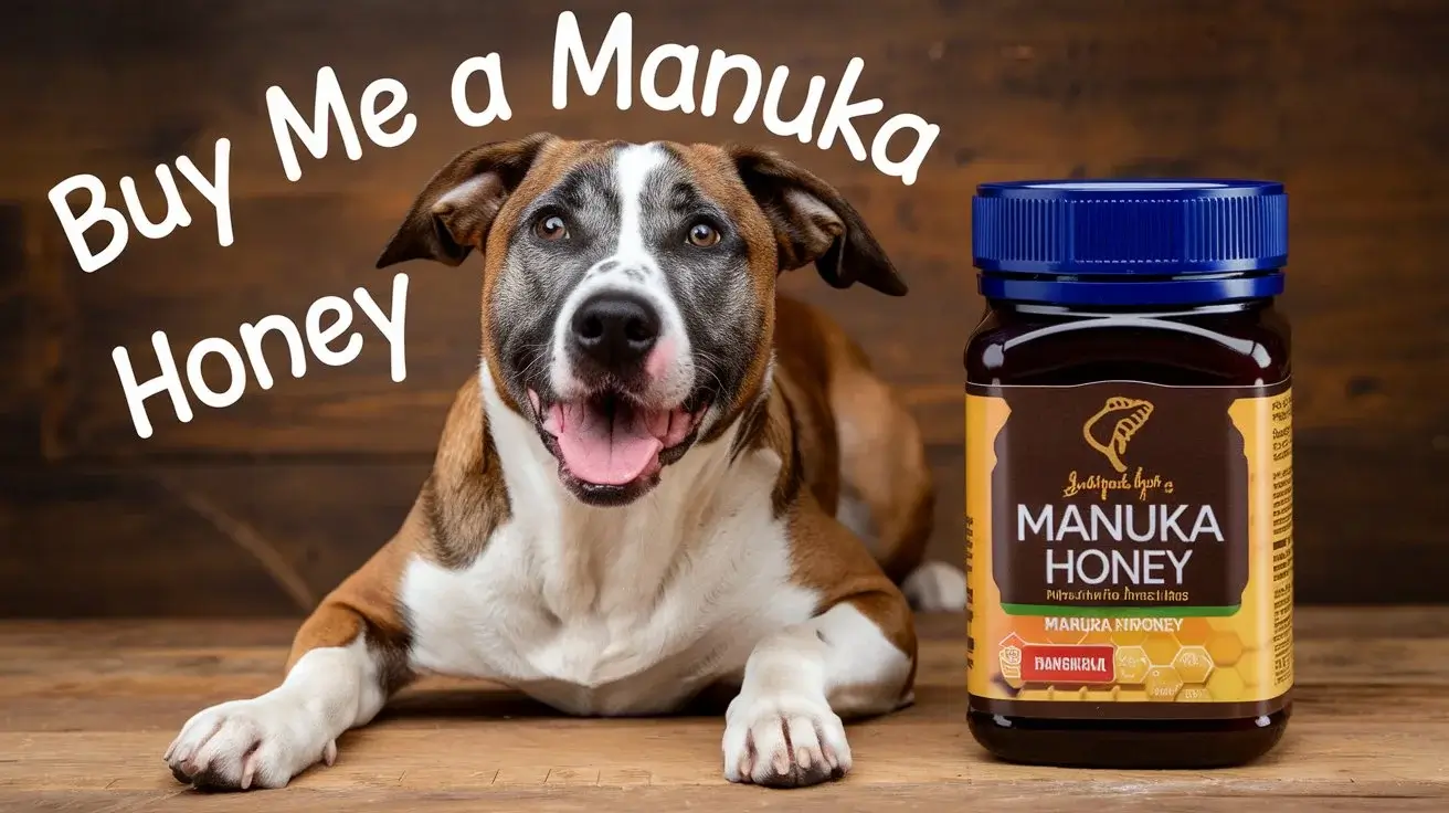 where to buy manuka honey for dogs a-photo-of-a-dog-with-its-mouth-open-as-if-asking