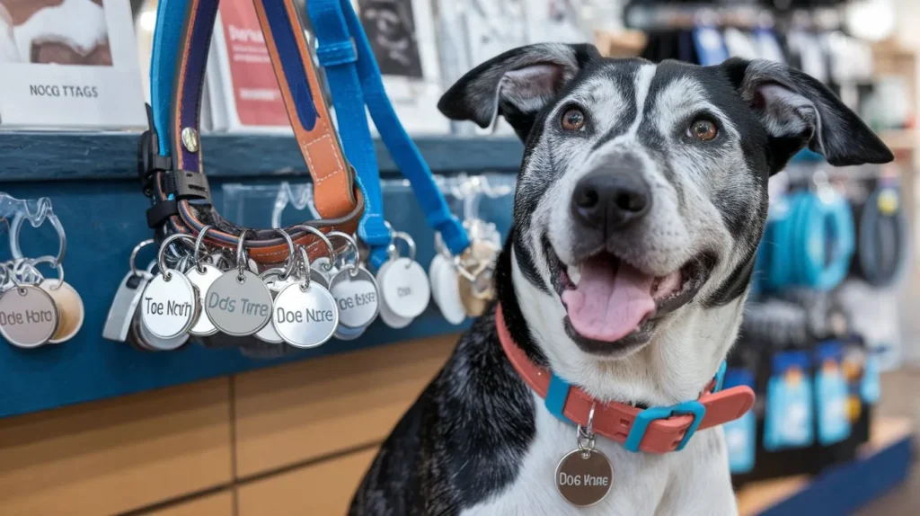 dogs a-photo-of-a-happy-dog-with-a-personalized-collar