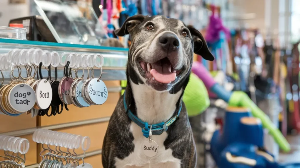 where to get dog tags made for dogs a-photo-of-a-happy-dog-with-a-personalized-dog-tag