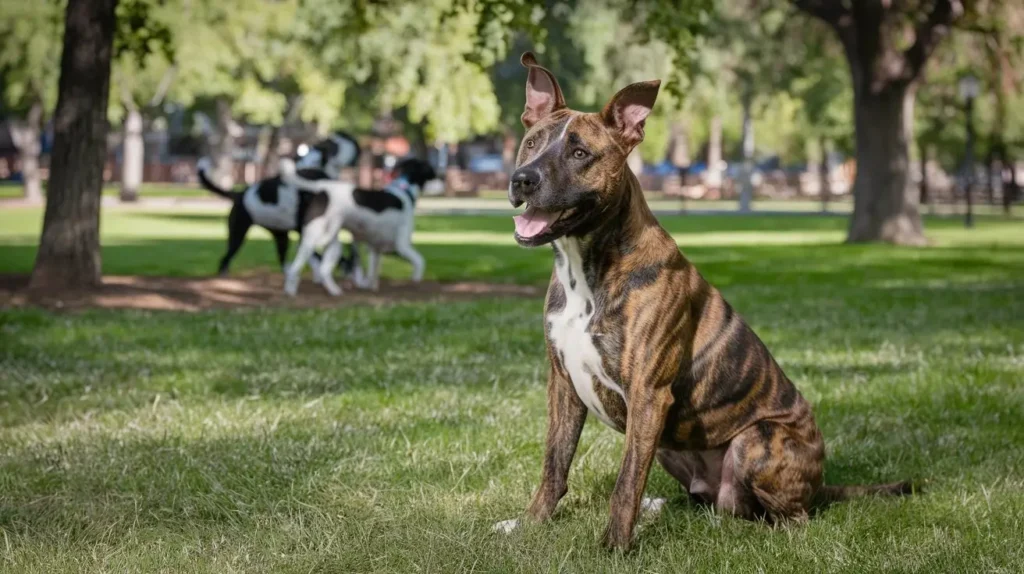 why are brindle dogs unpopular a-realistic-image-of-a-happy-brindle-dog-sitting n