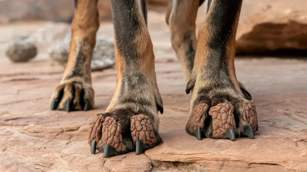 why are my dogs paws so rough a-photo-of-a-dog-s-paw-with-very-rough-pads-1