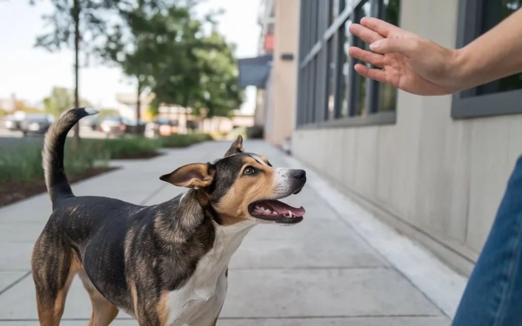 why do dogs bark at people