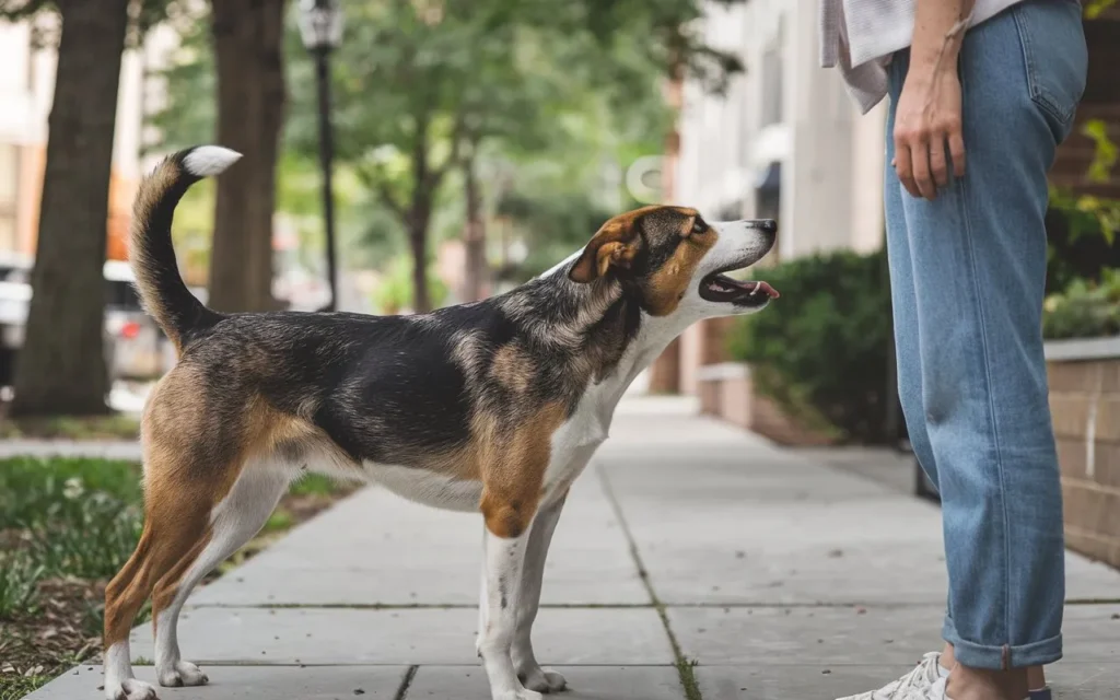 why do dogs bark at people dog-barking