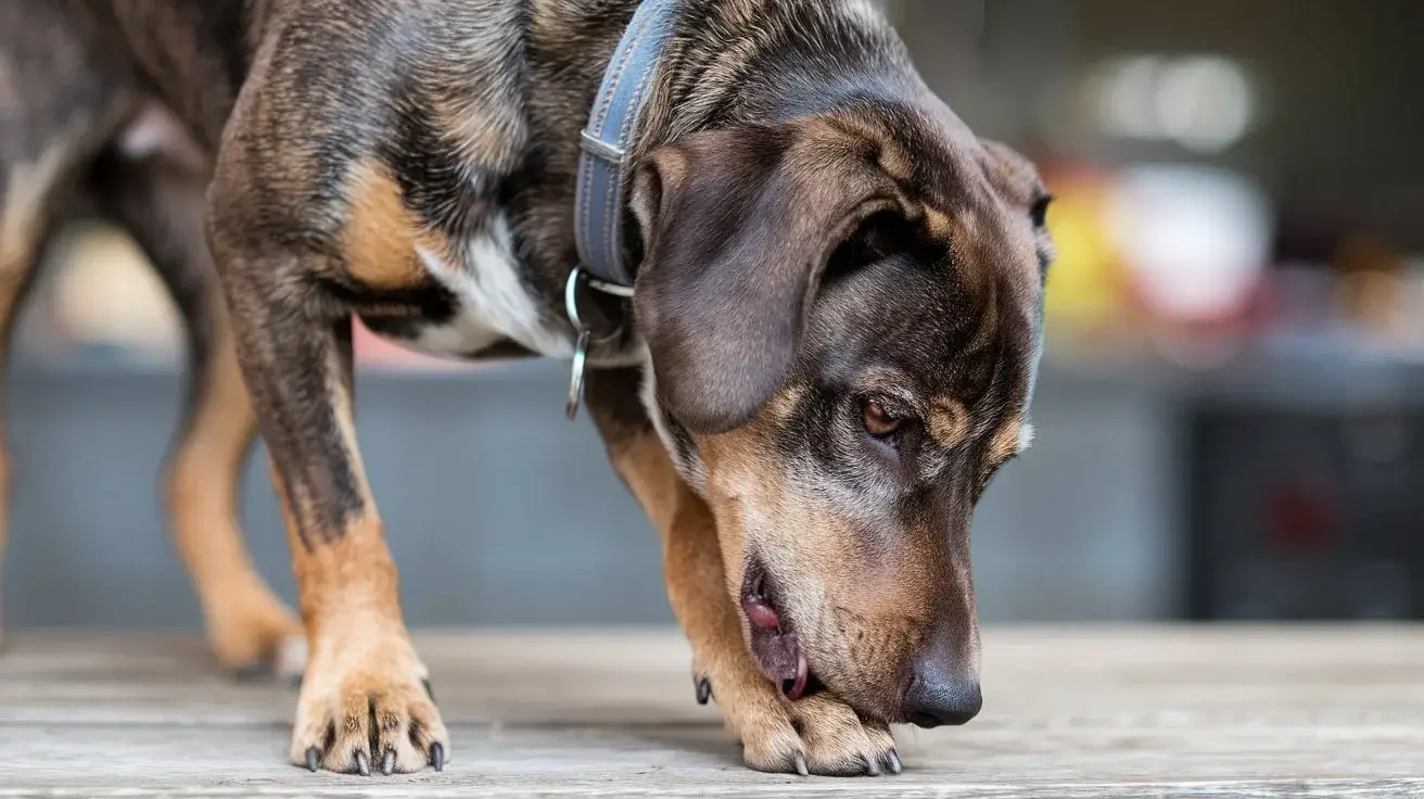 why do dogs chew their nails a-photo-of-a-dog-with-a-dark-coat