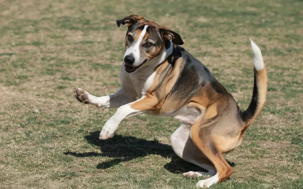 why do dogs kick their back legs