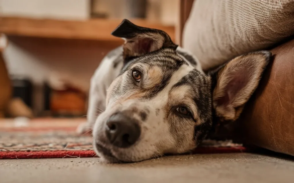 why do dogs rub their face close-up-shot-of-a-dog-with-a-playful-or-relaxed