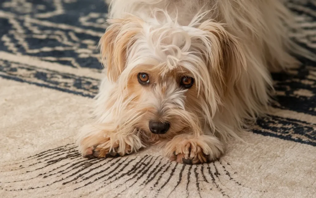 why do dogs scrape the carpet